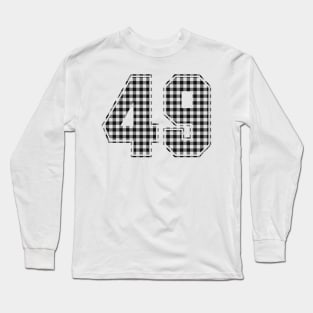 Plaid Number - 49 - Dark Long Sleeve T-Shirt